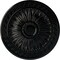 Ekena Millwork Randee Ceiling Medallion (Fits Canopies up to 3 7/8"), Hand-Painted Black Pearl, 20"OD x 1 3/8"P CM20HABPS - alternate 1